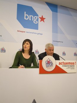 Ana Pontón Y Guillerme Vázquez, En Rueda De Prensa