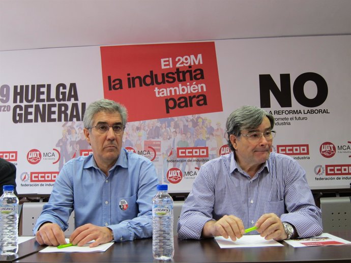 Manuel Fernández 'Lito' (MCA-UGT) Y Felipe López (FM-CC.OO.) 