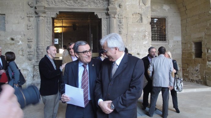 El Alcalde De Lleida A.Ros Y El Conseller F.Mascarell