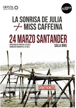 Cartel Concierto La Sonrisa De Julia En Santander 