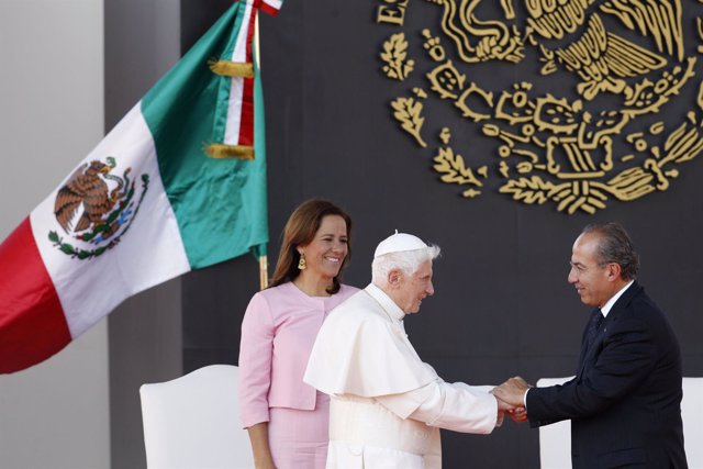 Benedicto XVI Y El Presidente Mexicano Calderón 