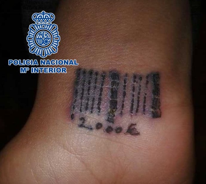 Tatuaje Realizado A Una Víctima De Una Red De Explotación Sexual