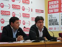 CCOO y UGT Extremadura dicen que los resultados en Andalucía y Asturias reflejan el rechazo a los recortes del PP
