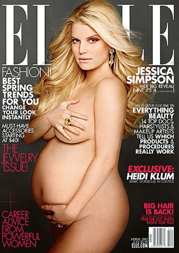 Jessica Simpson Desnuda Embarazada En ELLE