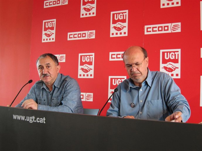Josep Maria Álvarez (UGT) Y Joan Carles Gallego (CC.OO.)