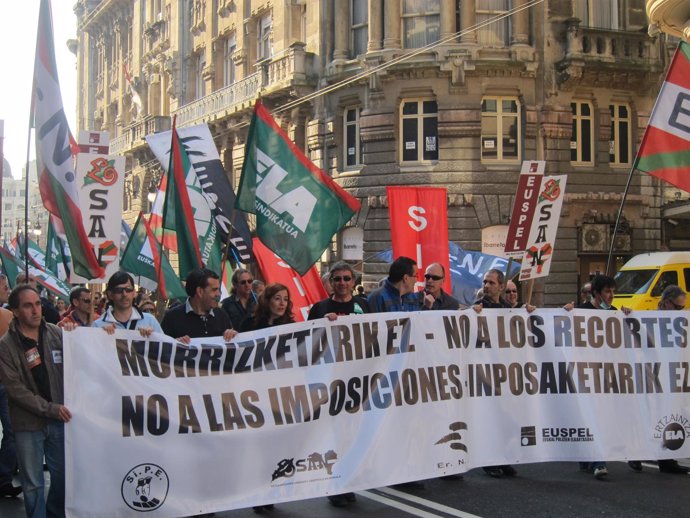 Manifestación De Ertzainas En Bilbao