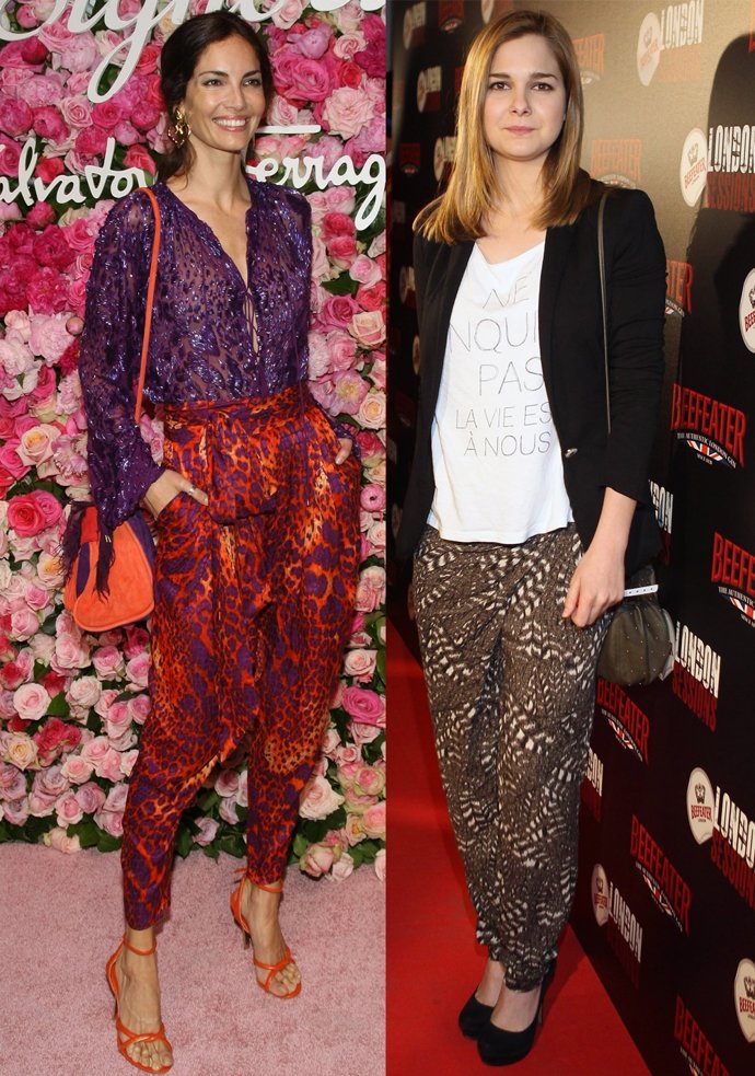 Montaje De Eugenia Silva Y Natalia Sánchez Con Pantalones Baggy