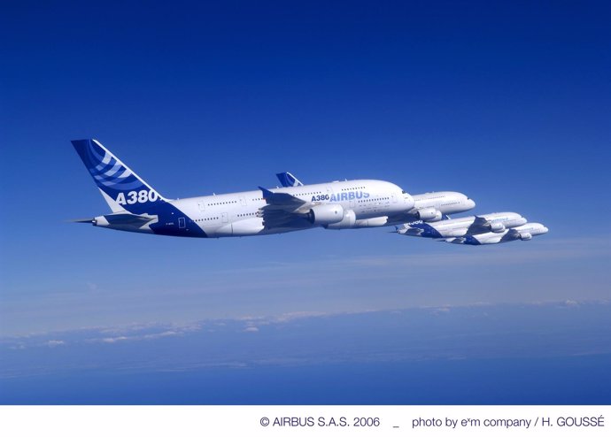 Formación En El Aire De Aeronaves A380