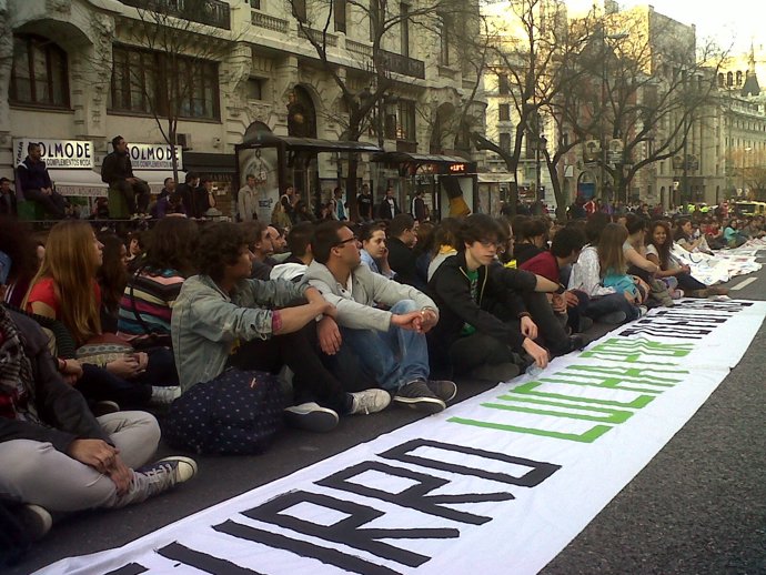 Manifestación Estudiantes Universitarios Madrid 