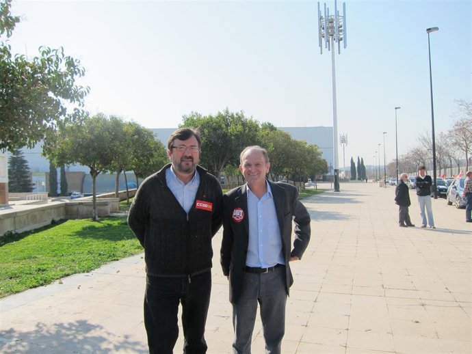 Julián Buey (CC.OO.-Aragón) Y Julián Lóriz (UGT-Aragón).