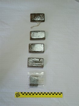 Alijo De Hachís Intervenido Al Detenido En Tordesillas.