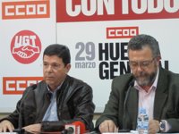 Huelga.- (Ampliación) CC.OO. y UGT califican de "éxito" la huelga, con un seguimiento del 85% entre los asalariados