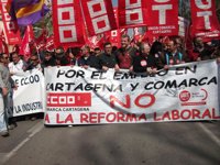 Los sindicatos estiman en el 80% el seguimiento de la huelga en Cartagena