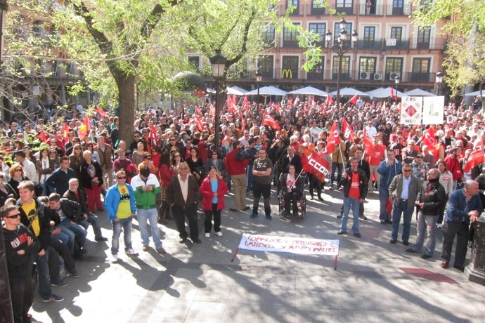 Huelga General 29M Concentración Plaza Zocodover Toledo