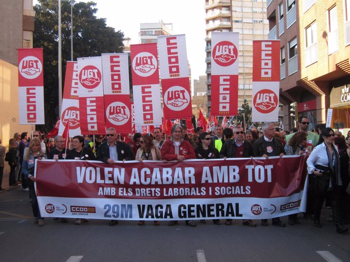 Manifestación Contra La Reforma General Convocada El 29M En Castellón.