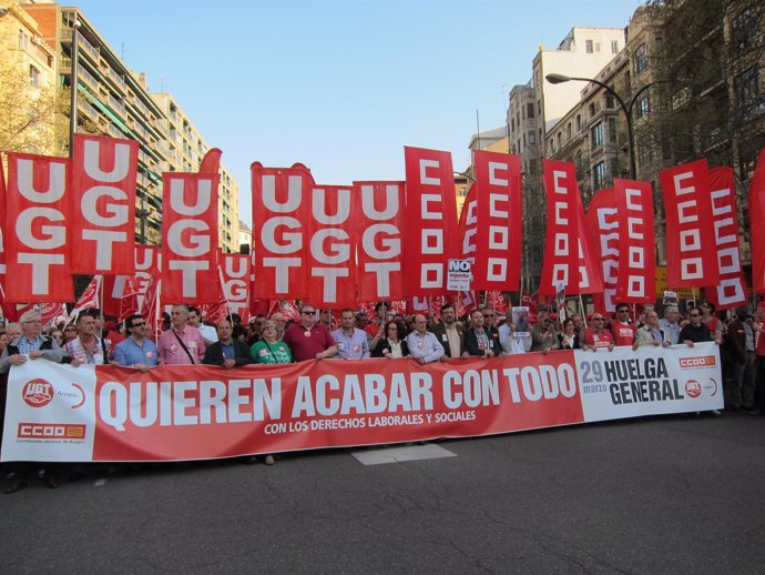 Manifestación En Zaragoza 29M.