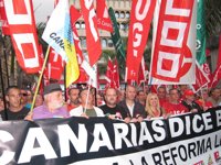 Los sindicatos califican de "fiesta" las manifestaciones celebradas en Canarias