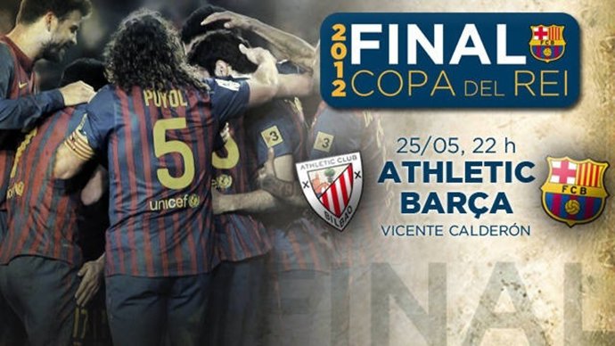 Cartel Promoción FC Barcelona De La Final De Copa Del Rey