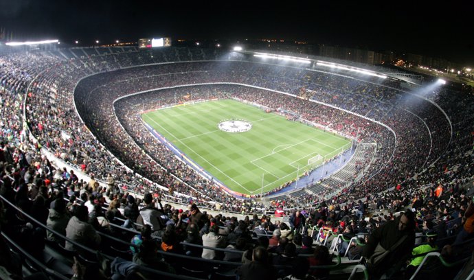 El Camp Nou en un partido de 'Champions'