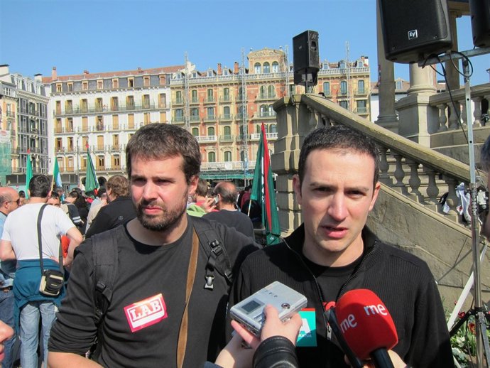 Igor Arroyo, De LAB, Y Mitxel Lakuntza, De ELA.