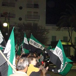 Manifestación en contra de la refinería Balboa