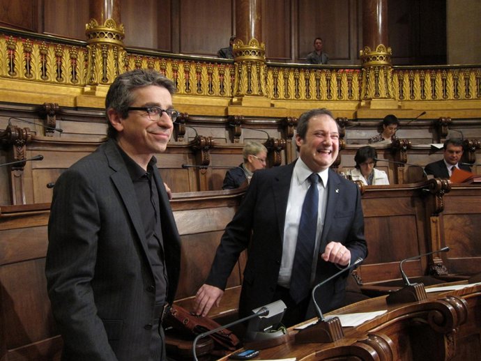El Exalcalde Jordi Hereu Con Jordi Martí (PSC)
