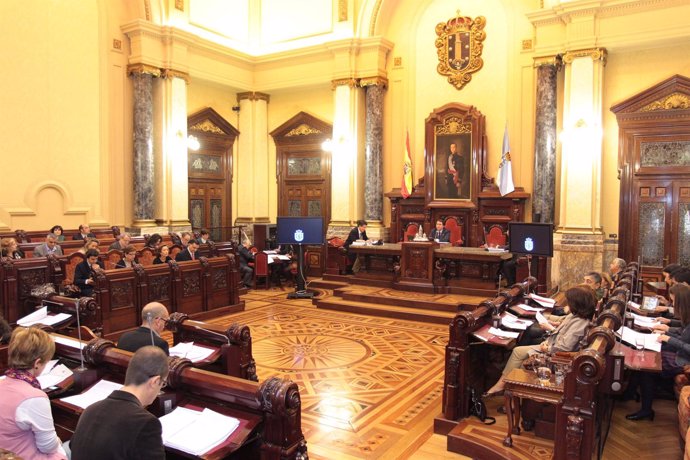 Pleno municipal en el Ayuntamiento de A Coruña