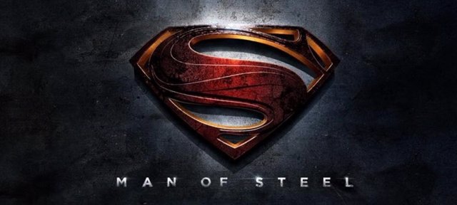 Superman Man of Steel logo noir et blanc