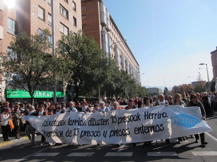 Manifestación Para Pedir La Liberación De Los Presos De ETA Con Enfermedades  