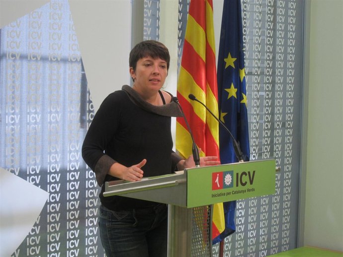 La Portavoz De ICV-Euia, Laia Ortiz, En Rueda De Prensa