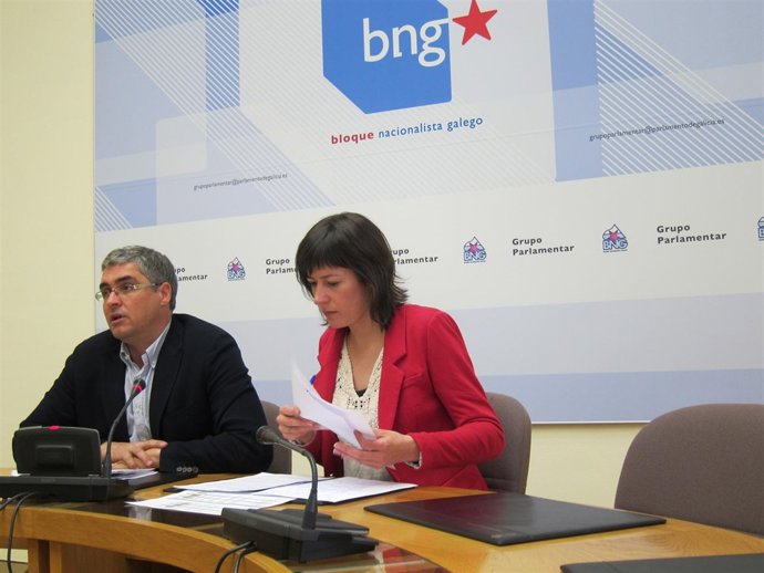 Ana Pontón y Carlos Aymerich, en rueda de Prensa