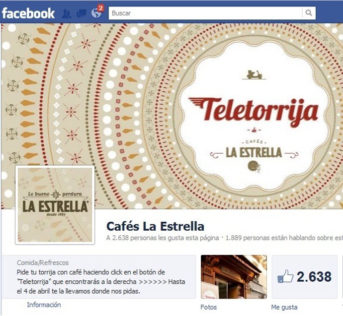 Campaña Teletorrija Cafés La Estrella En Facebook