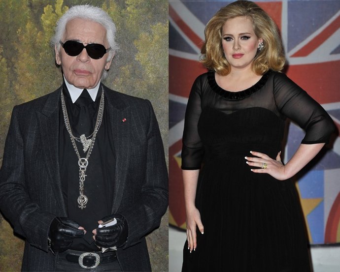 Montaje Adele Y Karl Lagerfeld