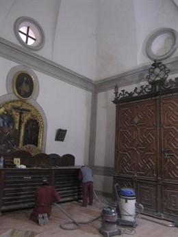 Trabajos En La Sacristía De La Catedral De Albarracín (Teruel)