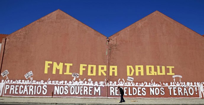 Mural Contra El Ajuste Estructural Del FMI En Portugal
