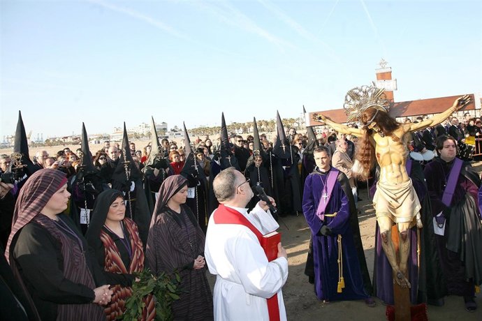Traslado Del Pasado Año Del Cristo De La Semana Santa Marinera
