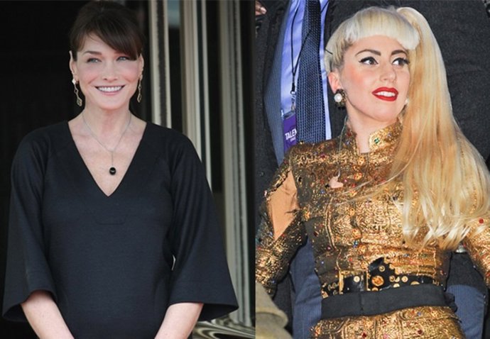 Montaje De Carla Bruni Y Lady Gaga