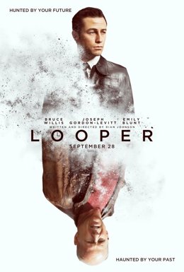 Cartel De 'Looper' Con Bruce Willis Y Joseph Gordon-Levitt