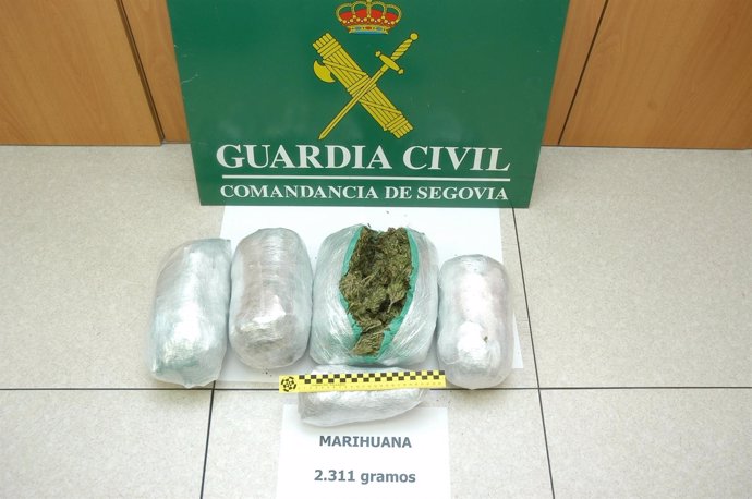 Marihuana Intervenida Al Detenido En Segovia