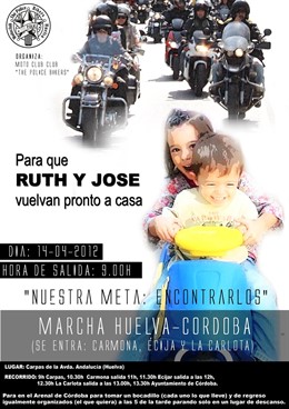 Cartel Anunciador De La Marcha Motera Por Ruth Y José. 