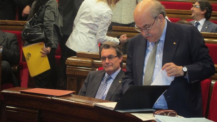 El Conseller De Economía Y Conocimiento, Andreu Mas-Colell En El Parlament