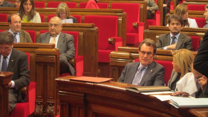 El Presidente De La Generalitat, Artur Mas, En El Parlament