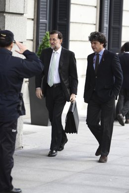 Rajoy Llega Al Congreso De Los Diputados