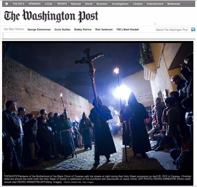 Imagen Del Cristo Negro Recogida En The Washington Post