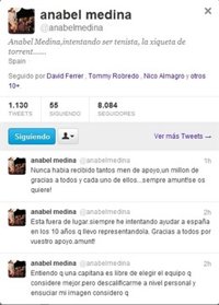 Tenis/Copa Federación.- Anabel Medina responde a Arantxa: "Descalificarme a nivel personal está fuera de lugar"