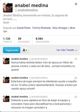 Réplica De Medina A Arantxa Sánchez Vicario Vía 'Twitter'