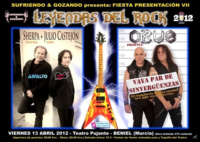 Cartel 'Leyendas Del Rock' 2012 En Beniel