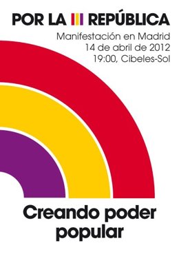 Pegatina De La Manifestación Republicana En Madrid