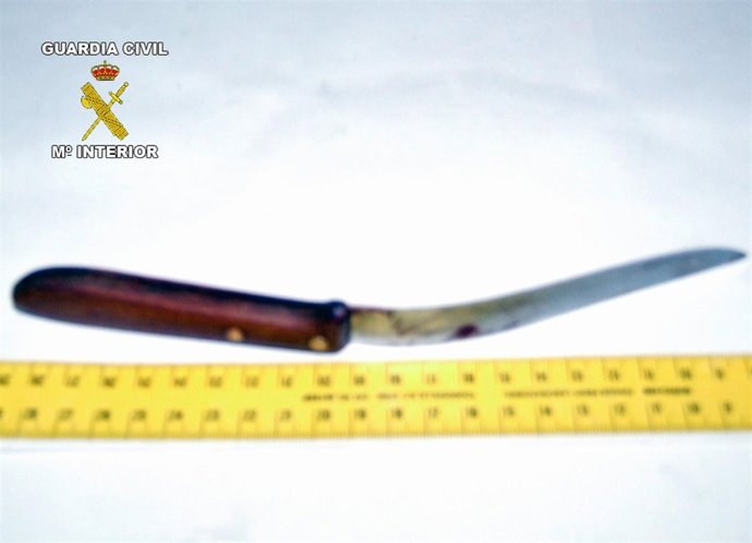 Cuchillo Intervenido Al Presunto Autor De Un Homicidio