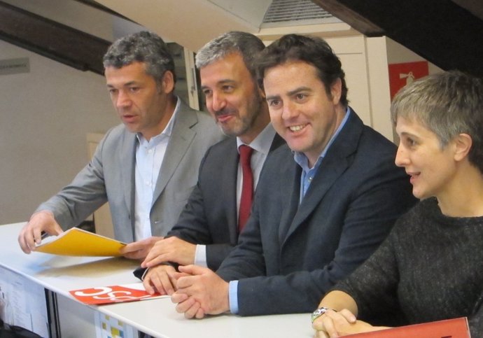 O.Amorós (ERC), J.Collboni (PSC), U.Bertran (SI) Y D.Camats (ICV-Euia)